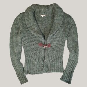 Anthropologie - Laurie B Forest Green Sweater with Toggle Closure